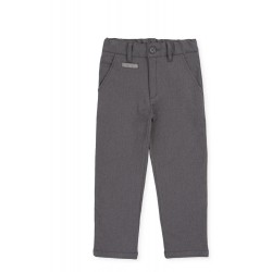 pantalon gris oscuro de franela
