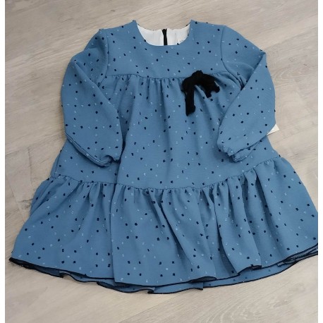 vestido bambula azul