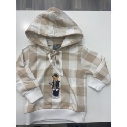 suadadera niño cuadros beige oso