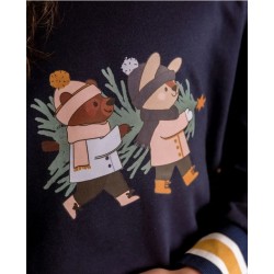 sudadera marino/mostaza ositos