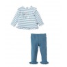 conjunto algodon niña rayas