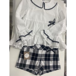 conjunto natali piuezas (diadema ,blusay short)