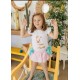 camiseta perrito falda/braguita vichy rosa