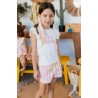 camiseta y short rayas fluor
