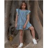 vestido denim y rayas amarillas