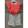 top coral y short helados