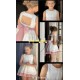 vestido lino bordado tul rosa