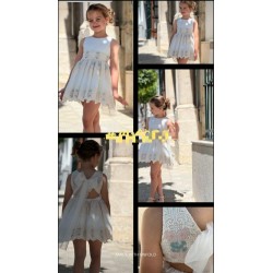 vestido tul flor bordada
