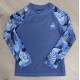 camiseta licra hojas azules