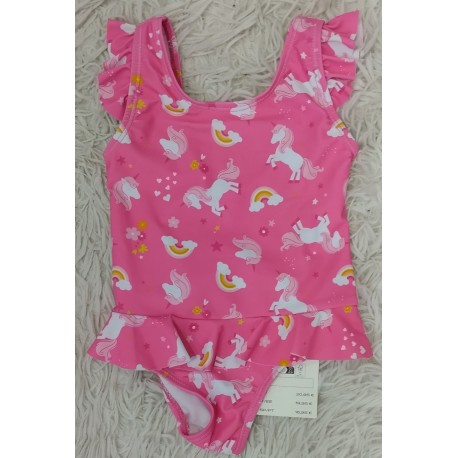 bañador fucsia unicornios