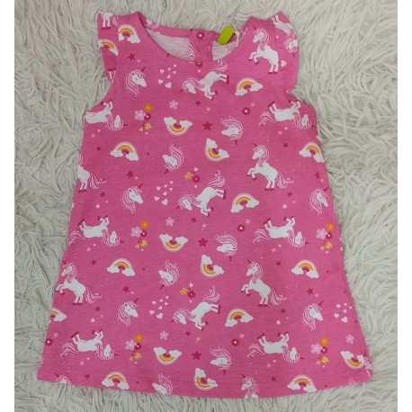 vestido fucsia unicornios