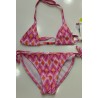 conjunto bikini rosa y naranja