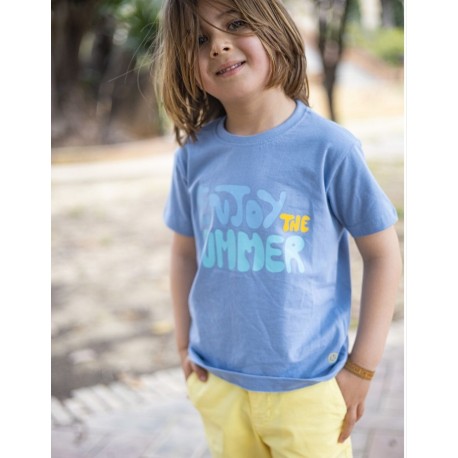 camiseta azul enjoy