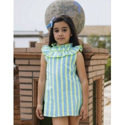 vestido rayas fluor