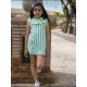 vestido rayas fluor