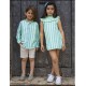 vestido rayas fluor