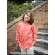 camisa coral cuello mao