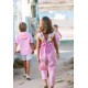Mono rayas fucsia