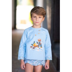 sudadera y estricado liberty celeste