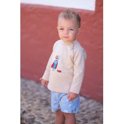 sudadera niño y pantalon vichy/perros