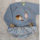 sudadera y braguita vichy/perros