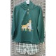 sudadera y pantalon verde/dorado