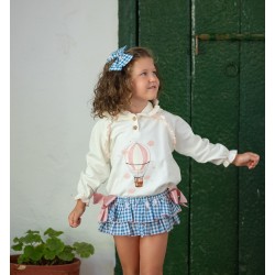 sudadera globos y braguita vichy globos
