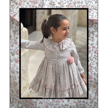 vestido liberty ponpom